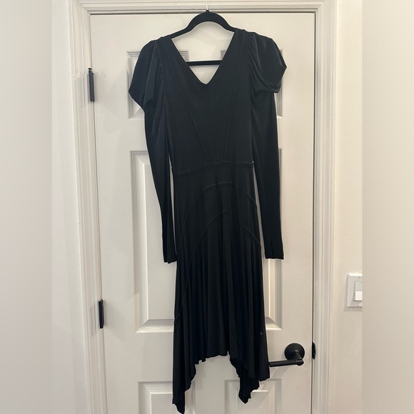 All Saints Allsaints Spitalfields Jacks Place Black Faith Viscose Dress Size 4 - Picture 4 of 6